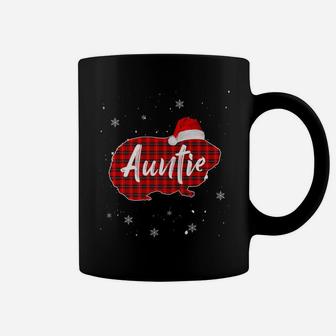 Auntie Guinea Pig Plaid Group Matching Family Christmas Coffee Mug | Crazezy