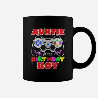 Auntie Of The Birthday Boy Matching Video Gamer Aunt Coffee Mug | Crazezy DE