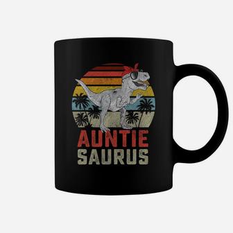 Auntiesaurus T Rex Dinosaur Auntie Saurus Family Matching Coffee Mug | Crazezy AU