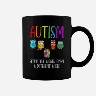 Autism Awareness Cute Owl Color Puzzles Autism Coffee Mug - Monsterry
