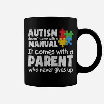 Autism Awareness Mom Dad Parents Autistic Awareness Coffee Mug - Monsterry CA