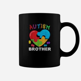 Autism Awareness Month For Brother Big Puzzle Heart Coffee Mug - Monsterry DE
