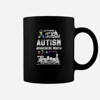 Autism Awareness Month Puzzles Train Coffee Mug - Monsterry