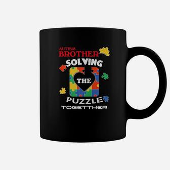 Autism Brother Solving The Puzzle Together Awareness Coffee Mug - Thegiftio UK