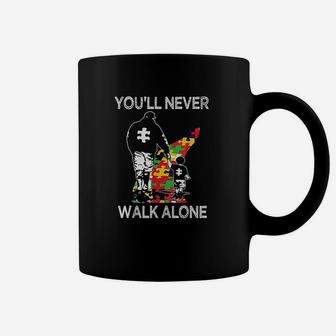 Autism Dad Support Autism Awareness Puzzle You Will Never Walk Coffee Mug - Thegiftio