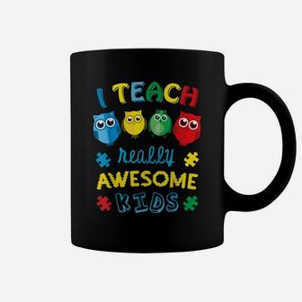 Autism Teacher Awareness Shirts Cute Owl Gifts Coffee Mug | Crazezy