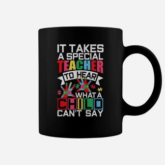 Autism Teacher Puzzle Piece Special Child Womens Autistic Coffee Mug | Crazezy CA