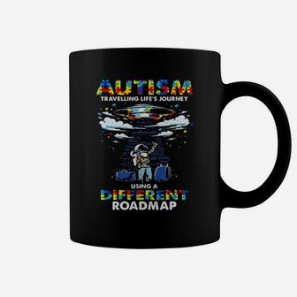 Autism Travelling Lifes Journey Using A Different Roadmap Coffee Mug - Monsterry