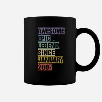 Awesome Epic Legend Since January 2007 14Th Birthday 14 Gift Coffee Mug | Crazezy UK