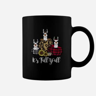 Awesome Llama It’s Fall Y’all Thanksgiving Animal Lover Gifts Shirt Coffee Mug - Thegiftio UK