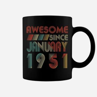 Awesome Since January 1951 69Th Years Old Birthday Gift Coffee Mug | Crazezy UK