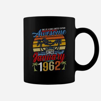 Awesome Since January 1962 Vintage Retro Birthday Bday Coffee Mug | Crazezy