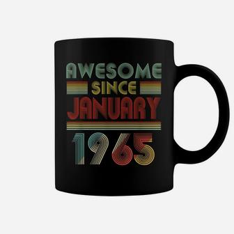 Awesome Since January 1965 Birthday Gift 55 Years Old 55Th Coffee Mug | Crazezy