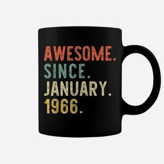 Awesome Since January 1966 55Th Gift Birthday 55 Years Old Coffee Mug | Crazezy