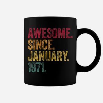 Awesome Since January 1971 50Th Birthday Gift Retro Vintage Zip Hoodie Coffee Mug | Crazezy AU