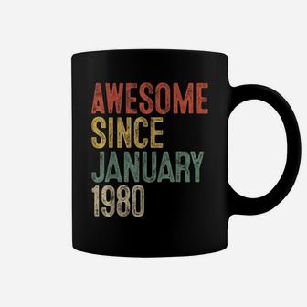 Awesome Since January 1980 40Th Birthday Gift 40 Year Old Coffee Mug | Crazezy