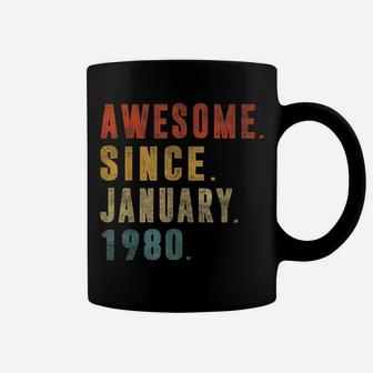 Awesome Since January 1980 42Nd Birthday Gift 42 Year Old Coffee Mug | Crazezy DE
