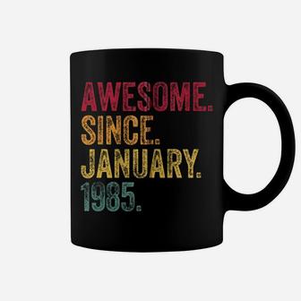 Awesome Since January 1985 36Th Birthday Gift Retro Vintage Zip Hoodie Coffee Mug | Crazezy