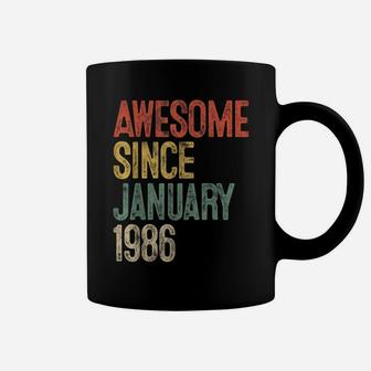 Awesome Since January 1986 35Th Birthday Gift 35 Year Old Coffee Mug | Crazezy DE