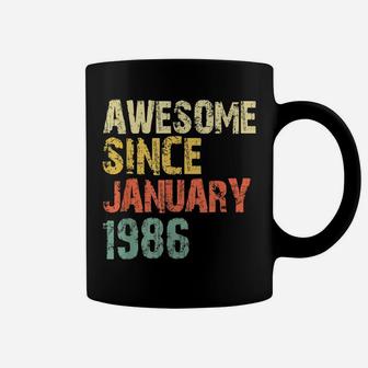 Awesome Since January 1986 35Th Birthday Gift 35 Years Old Coffee Mug | Crazezy