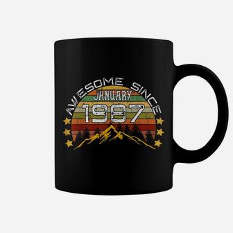 Awesome Since January 1987 34Th Birthday Gift 34 Years Coffee Mug | Crazezy DE
