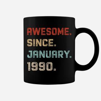 Awesome Since January 1990 Birthday Gift For 30 Years Old Coffee Mug | Crazezy DE