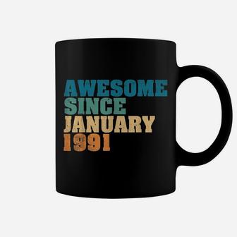 Awesome Since January 1991 29Th Birthday Gift 29 Year Old Coffee Mug | Crazezy DE