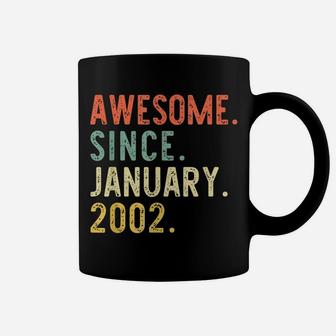 Awesome Since January 2002 19Th Birthday Gift 19 Years Old Coffee Mug | Crazezy