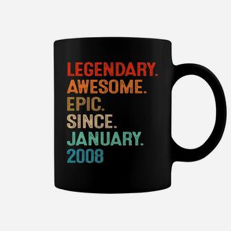 Awesome Since January 2008 13Th Birthday Gift 13 Years Old Coffee Mug | Crazezy