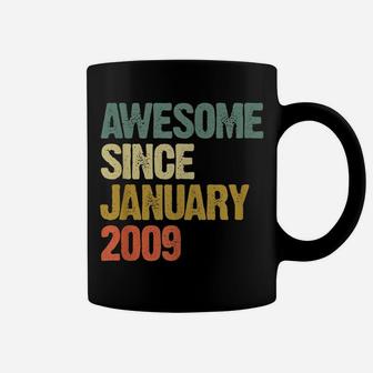 Awesome Since January 2009 10 Years Old 10Th Birthday Gift Coffee Mug | Crazezy DE
