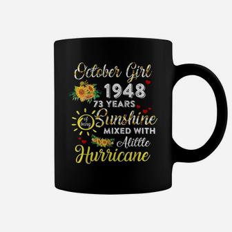 Awesome Since October 1948 73Rd Birthday Flower Oct Girl Coffee Mug | Crazezy