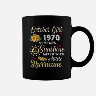 Awesome Since October 1970 51St Birthday Flower Oct Girl Coffee Mug | Crazezy