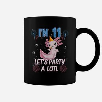Axolotl 11Th Birthday Party Eleven 11 Years Old Men Kids Coffee Mug | Crazezy AU