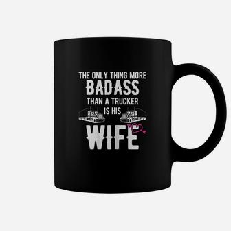 Ba Dass Trucker Wife Design Gift For Truck Driver Coffee Mug | Crazezy