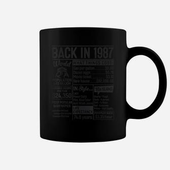 Back In 1987 34 Years Old 34Th Birthday Thirty Four Bday Coffee Mug | Crazezy AU
