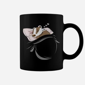 Badger Sleeping Animal Pajamas Nap Pjs Outfit Gift Badger Coffee Mug | Crazezy