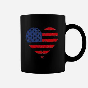 Bangely American Flag Heart Coffee Mug | Crazezy CA