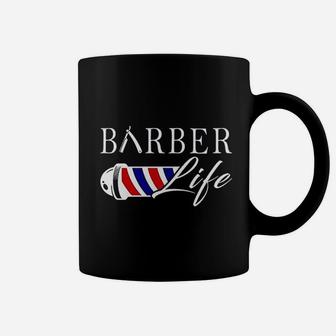Barber Barber Life For Men Women Black And Navy Coffee Mug | Crazezy
