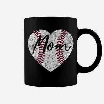 Baseball Softball Heart Mom Mother's Day Gift Coffee Mug | Crazezy UK