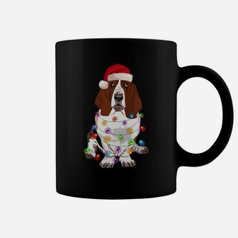 Basset Hound Christmas Lights Xmas Dog Lover Sweatshirt Coffee Mug | Crazezy DE