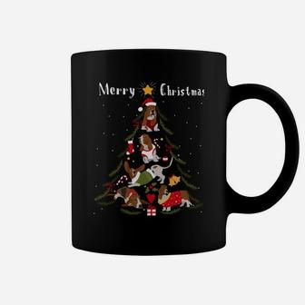 Basset Hound Christmas Tree Xmas Dog Lover Sweatshirt Coffee Mug | Crazezy DE