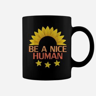 Be A Nice Human Distressed Coffee Mug - Monsterry UK