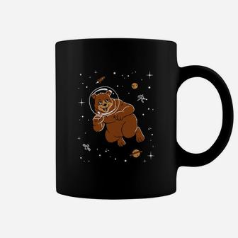 Bear In Space Cute Cartoon Brown Bear Tee Coffee Mug - Thegiftio UK