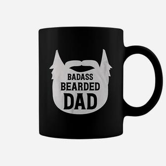 Bearded Dad Manly Beard Silhouette Funny Father Parent Coffee Mug | Crazezy AU