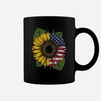 Beautiful Sunflower American Flag Patriotic Women Christmas Coffee Mug | Crazezy UK