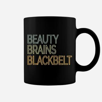Beauty Brains Black Belt Karate Taekwondo Martial Arts Gift Coffee Mug | Crazezy AU