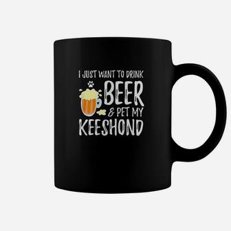 Beer And Keeshond Funny Dog Mom Or Dog Dad Gift Idea Coffee Mug | Crazezy