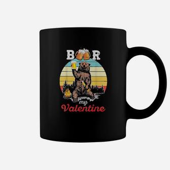 Beer Is My Valentine Drinking Love Sarcastic Bear Coffee Mug - Monsterry AU