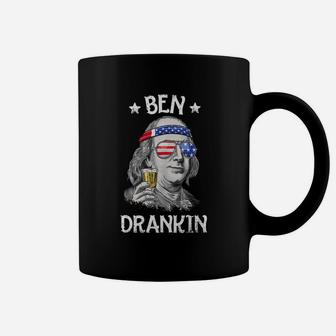 Ben Drankin Benjamin Franklin America Flag Coffee Mug - Thegiftio UK