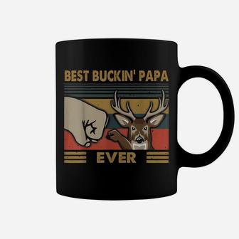 Best Buckin' Papa Ever Deer Hunting Dad Gifts Retro Vintage Coffee Mug | Crazezy DE